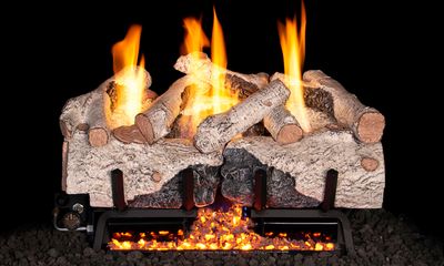 The G10 Series Vent-Free Charred Alpine Birch Logs - 16/18", available at Tate Builders Supply in Erlanger, Kentucky