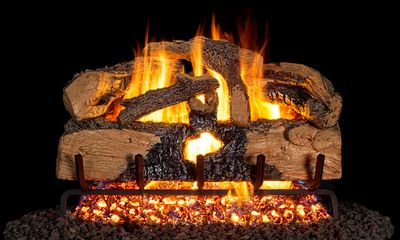 The G52 Series Charred Evergreen Split Oak Logs - 24", available at Tate Builders Supply in Erlanger, Kentucky