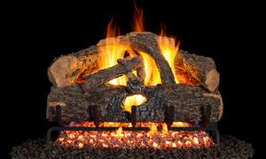 G52 Series Charred Evergreen Oak Logs - 18"