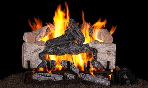 Charred Cinder Birch Logs - 18/20"