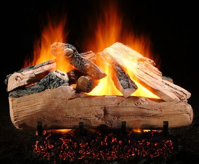 The 15" Western Pine Fresh Cut Log Set, available at Tate Builders Supply in Erlanger, Kentucky