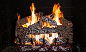 Charred Cinder Oak Logs - 18/20"