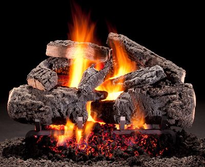 The 21" Cross Timbers See-Thru Log Set, available at Tate Builders Supply in Erlanger, Kentucky