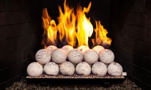 4" Carrera Marble Fyre Spheres (24-Piece Set)