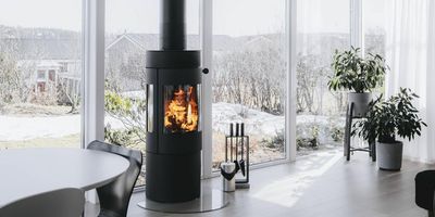 The RAIS Viva L120 Wood Stove, available at Tate Builders Supply in Erlanger, Kentucky
