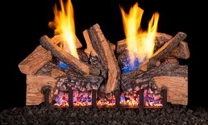 G19A Series Vent-Free Foothill Split Oak Logs - 30"