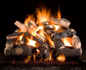 30" Kodiak Char Triple Stack Log Set