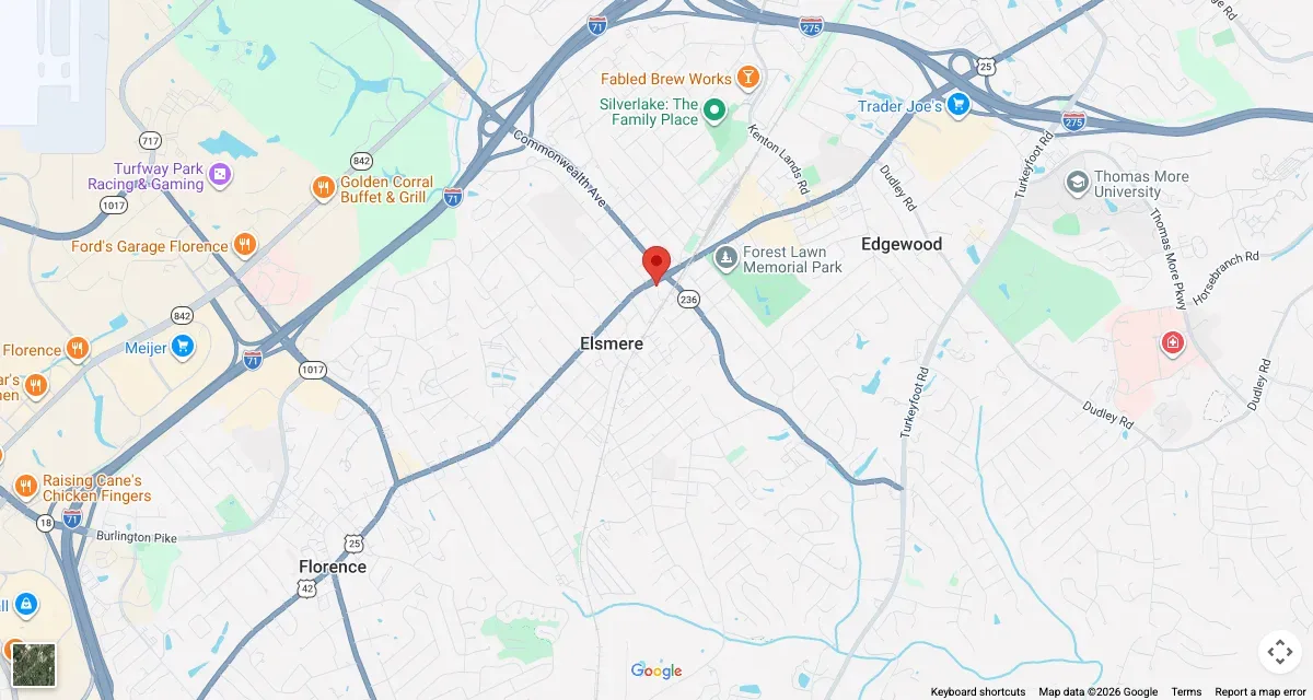 Map showing Tate Builders Supply at 3511 Dixie Highway, Erlanger, KY